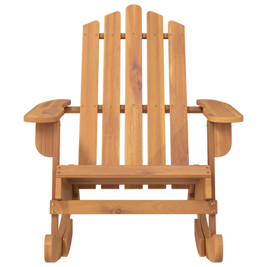 Sedia a Dondolo | Sedia da Giardino | Sedie da Esterno Adirondack in Legno Massello di Acacia