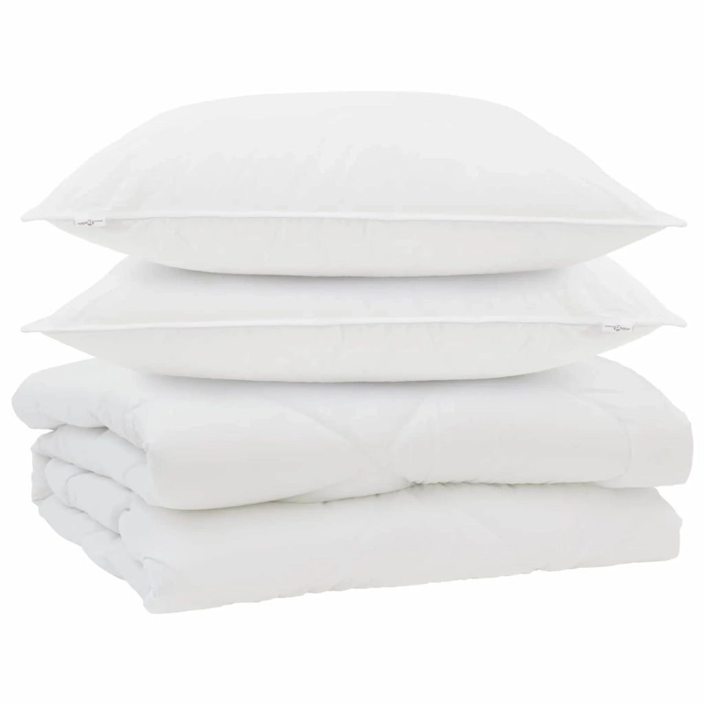 Piumone con cuscino 3 pcs Bianco Microfibra 3377354