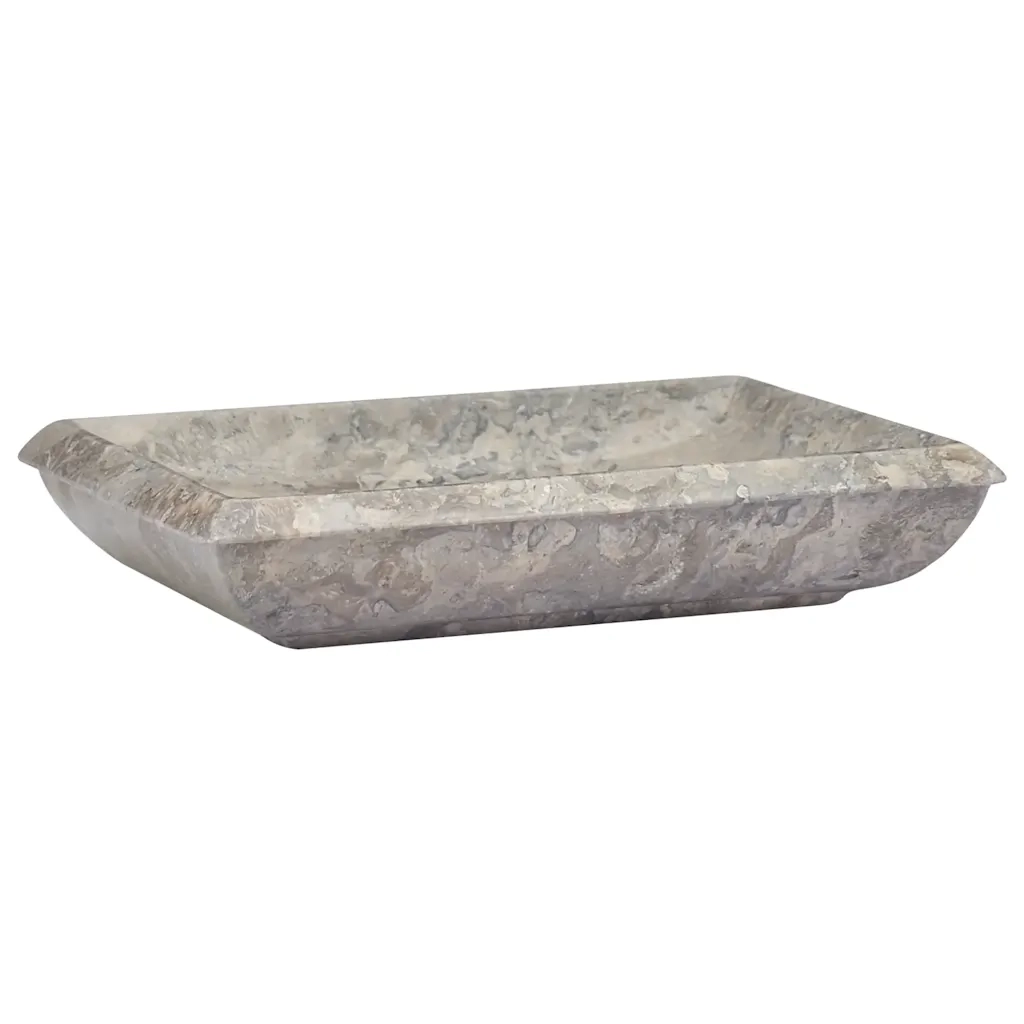 Lavandino-Lavabo-Lavello Grigio 50x35x10 cm in Marmo 965411