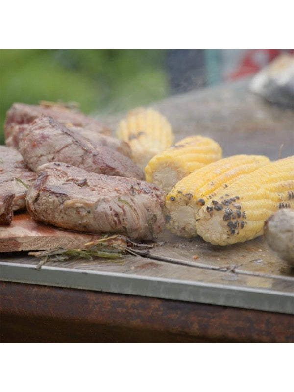 Braciere da giardino, Barbecue con copertura protettiva - G1 Basic corten