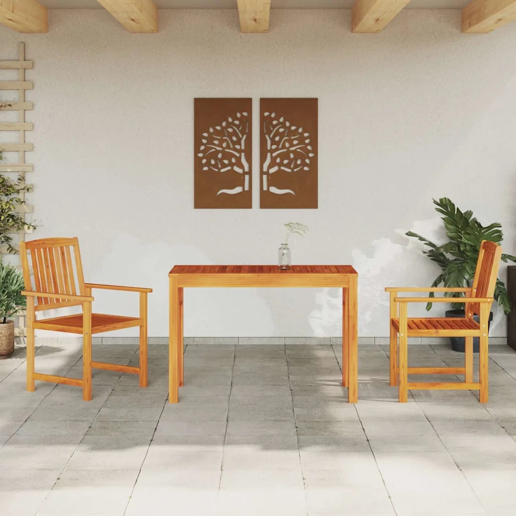 Set da Pranzo per Giardino 3 pcs Marrone 3375675