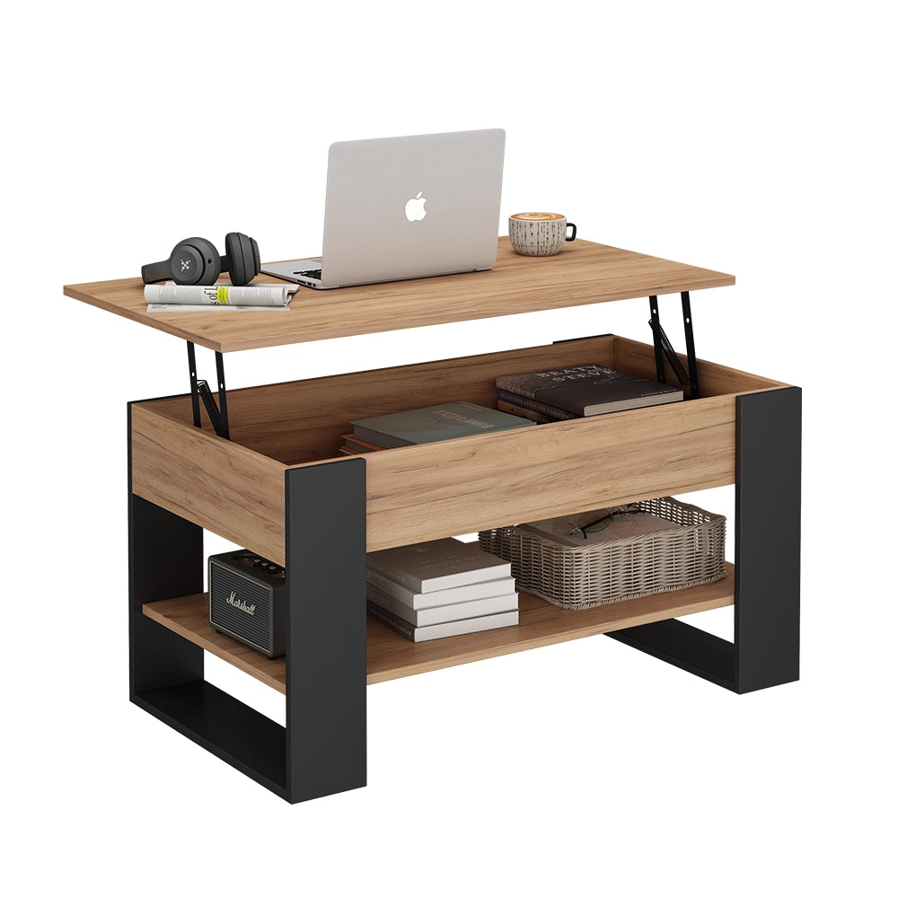 Vicco Tavolino Rovere/antracite 92 x 51 cm con funzione di sollevamento