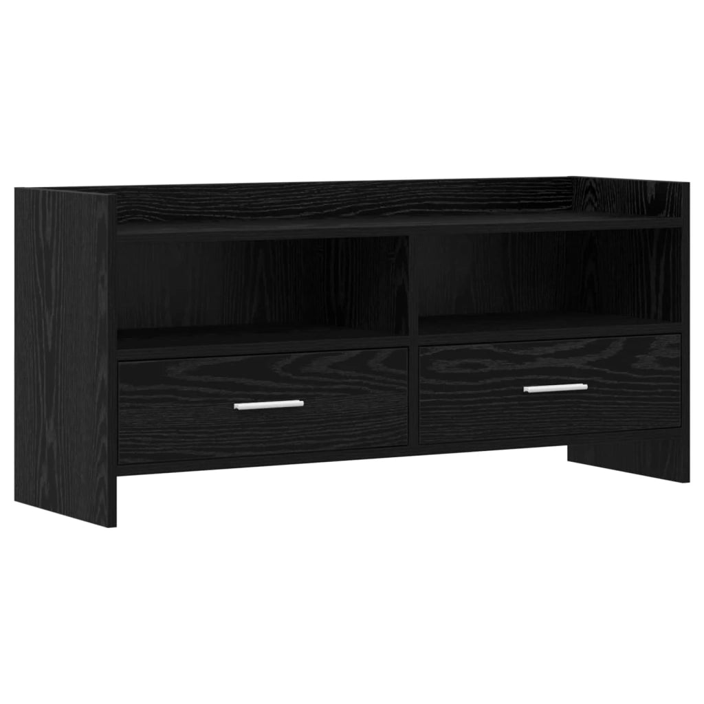 Mobile TV 100 x 33 x 47 cm Rovere Nero Legno ingegnerizzato 8011156