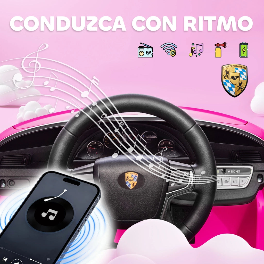 Auto elettrica per bambini con telecomando ¨C zephmum ¨C rosa