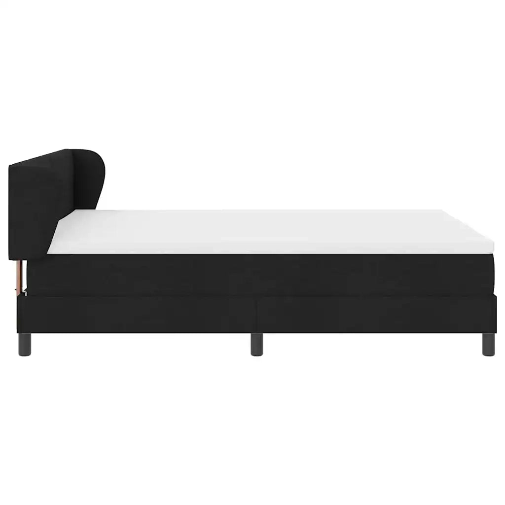 Letto a molle con materasso Nero 140 x 190 cm Tessuto 3340019