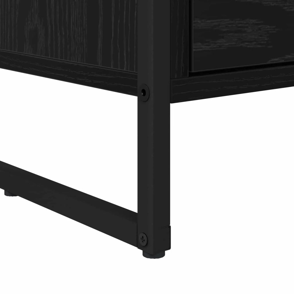 Mobile TV Rovere Nero 100 x 36 x 49.5 cm Legno multistrato 886618