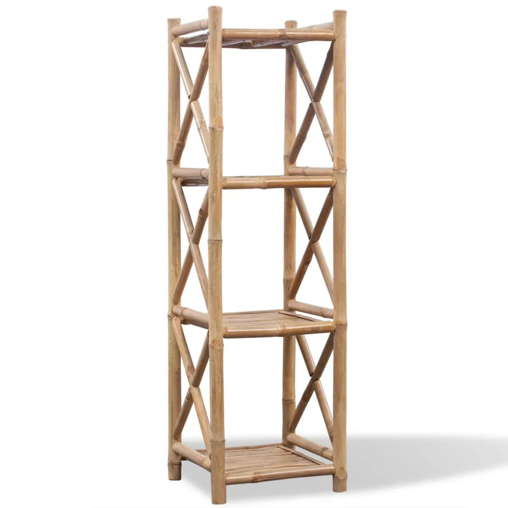 Mobiletto/scaffale di design in bambù beige a 4 ripiani 2702011/2