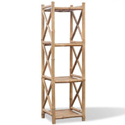 Mobiletto/scaffale di design in bambù beige a 4 ripiani 2702011/2