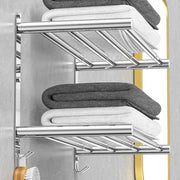 Handdoekenrek in acciaio inossidabile - Adatto per bagno e cucina - Regolabile 43-76 cm
