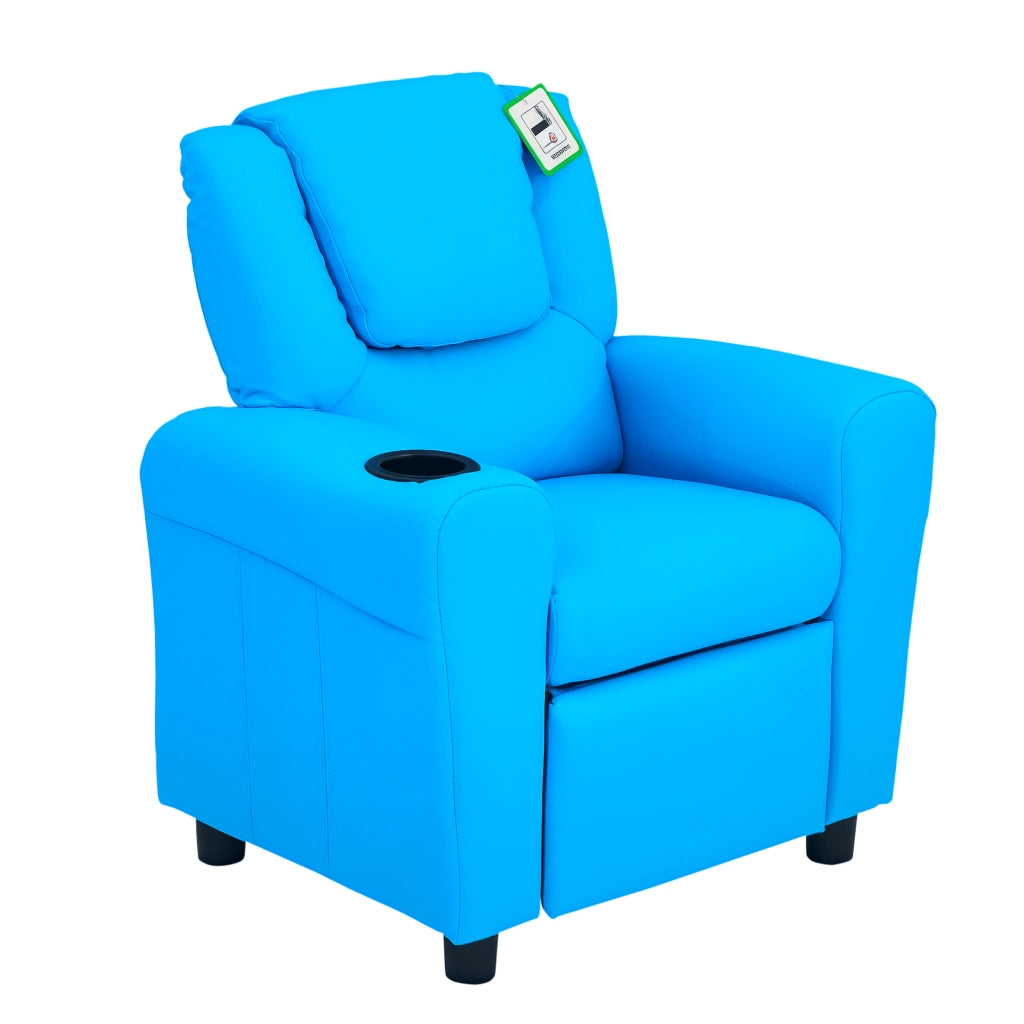 Poltrona per bambini reclinabile ¨C zephmum ¨C blu 62x52x69 cm