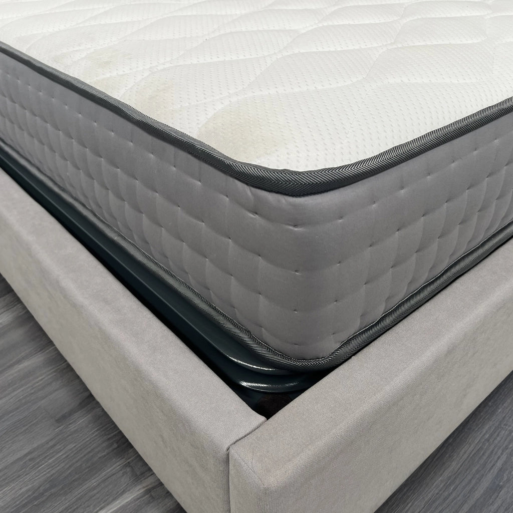 Letto contenitore matrimoniale 160x190 cm con rete ortopedica a doghe, tessuto Enjoy, made in Italy - 20 Silver