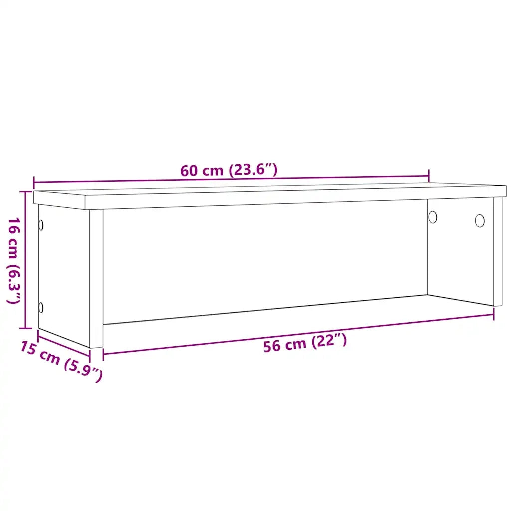 Scaffali da Cucina Impilabili 2 pz Grigio Cemento 60x15x16 cm 860506
