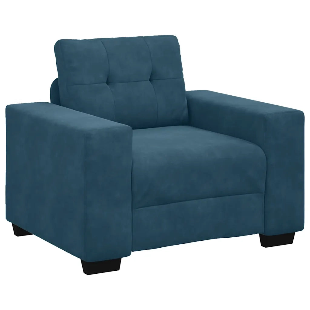 Divano Sedia Blu 100x78x80 cm Velluto 4105107