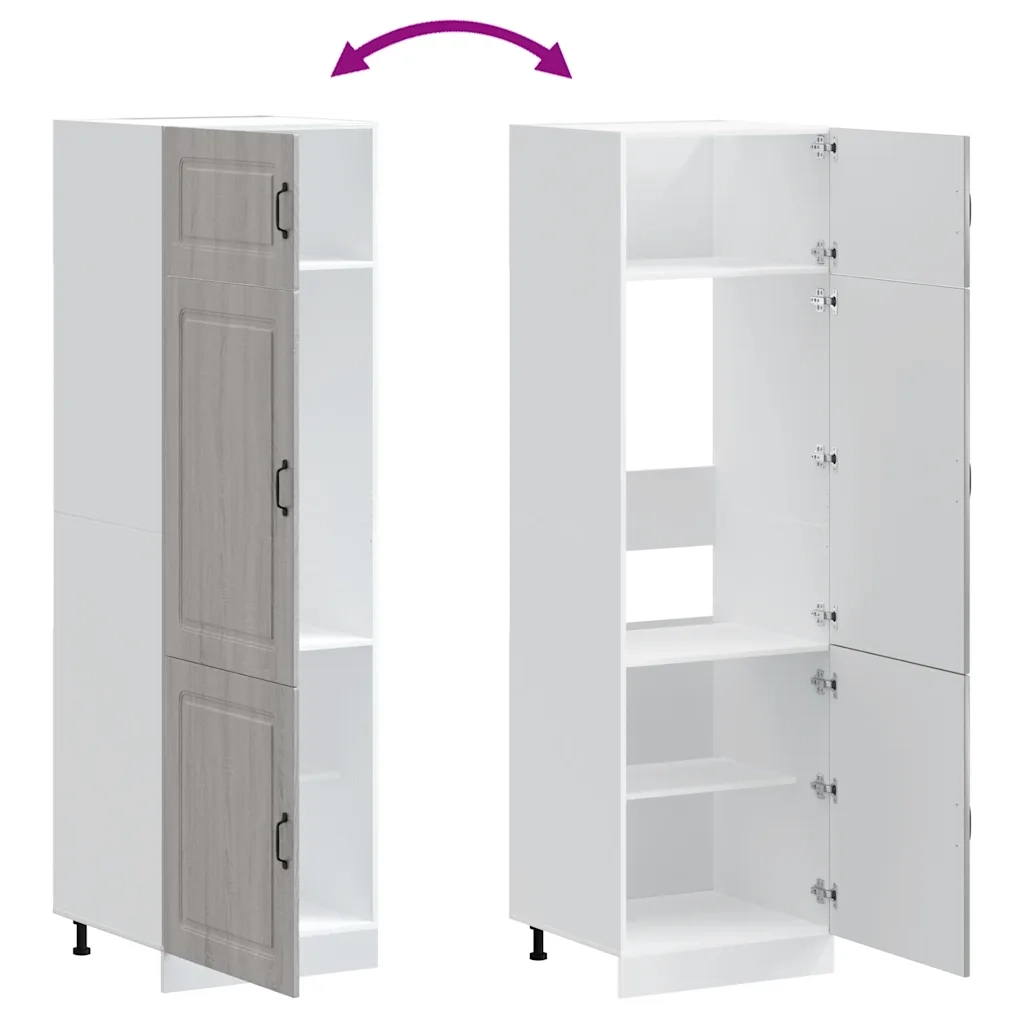 Pensile da cucina | Armadio da Cucina Kalmar Grigio Sonoma in Legno Multistrato