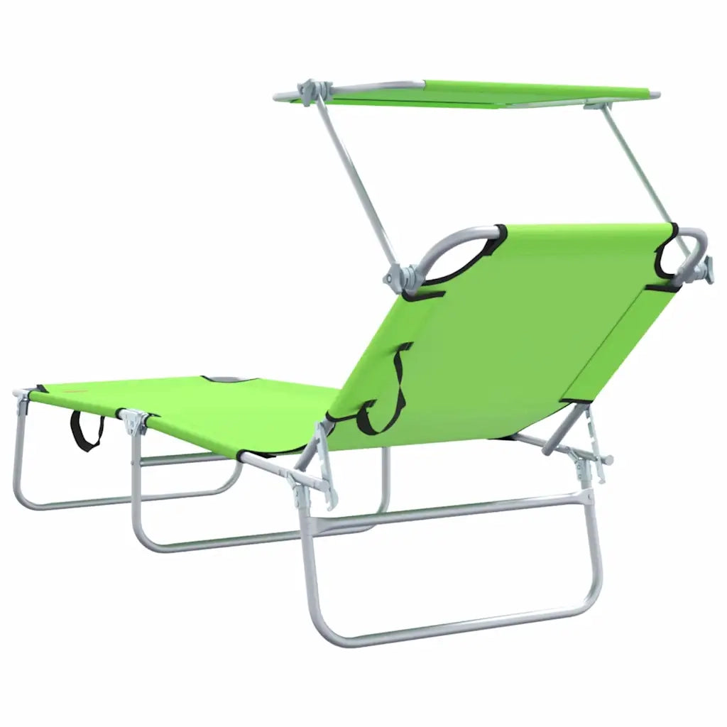 2 pz Lettino Prendisole | Sdraio da giardino | Lettino da sole Verde 58 x 188 x 77cm Poliestere