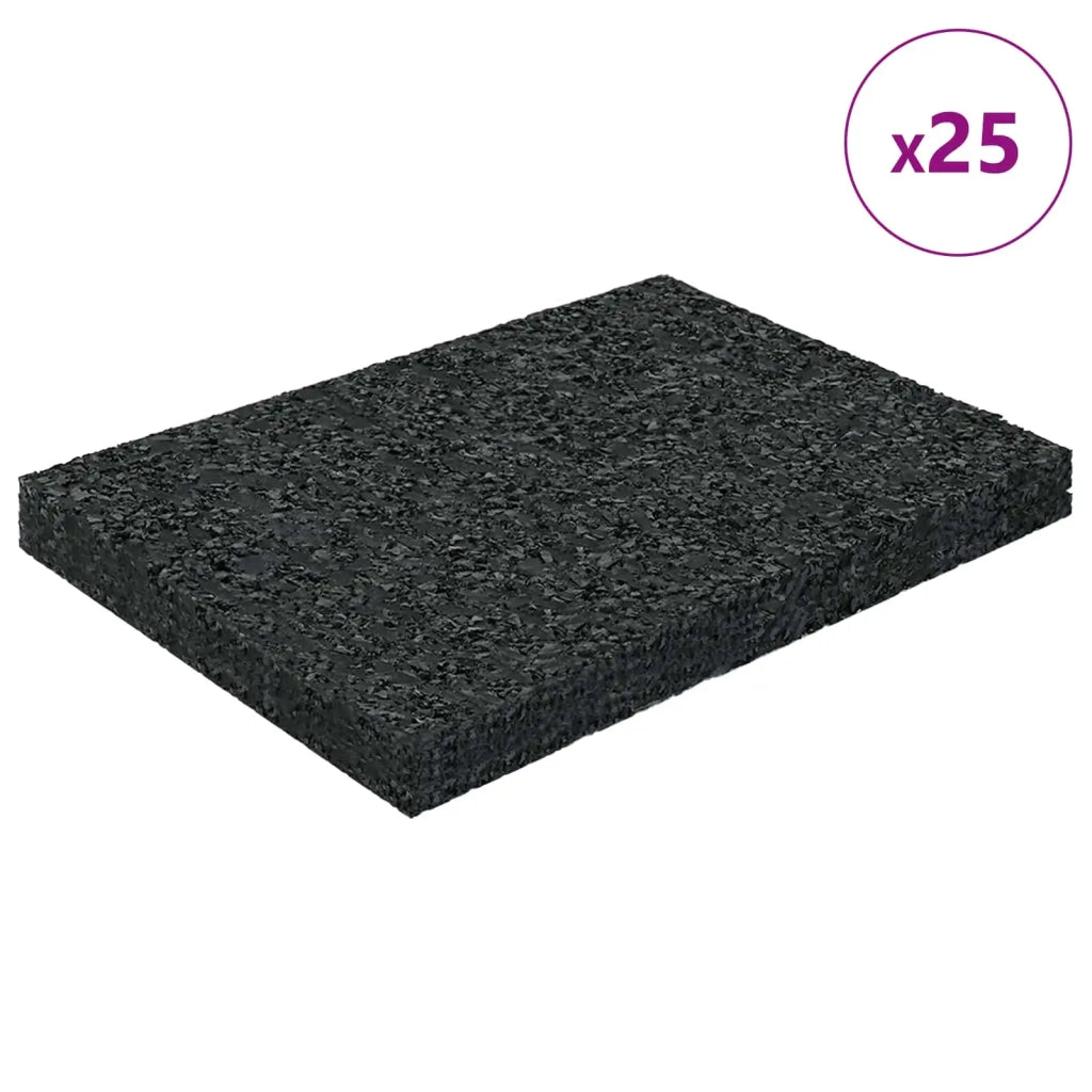 Pad per patio in granuli di gomma Nero 6 x 9 x 0,8 cm Gomma CFW5800995