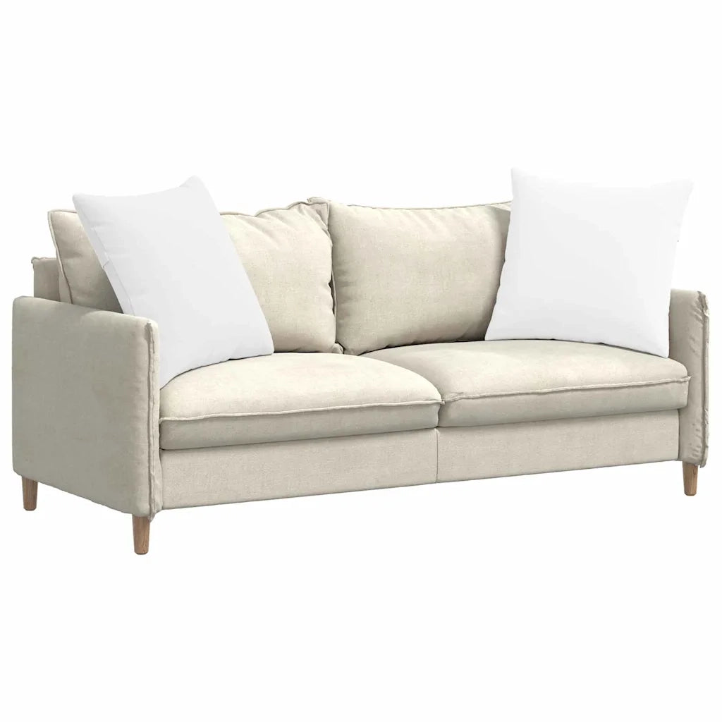 Cuscini da Divano 2 pz-Set di 2 Cuscini per Sofa Bianco 60 x 60 cm Tessuto