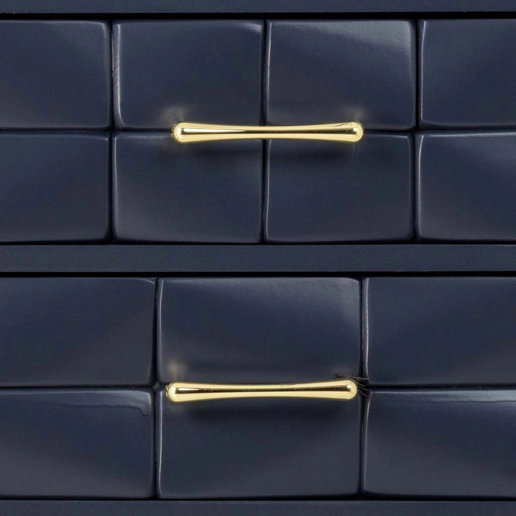 Cassettiera in legno nero 72.5x35x79h cm