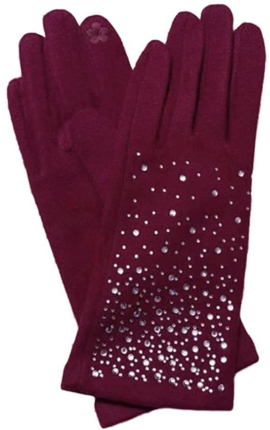 Guanti invernali per donne - Guanti spessi e caldi - Touchscreen - Guanti retrò - Guanti termici per outdoor - Lunghezza 22,5 cm - Guanti per donne