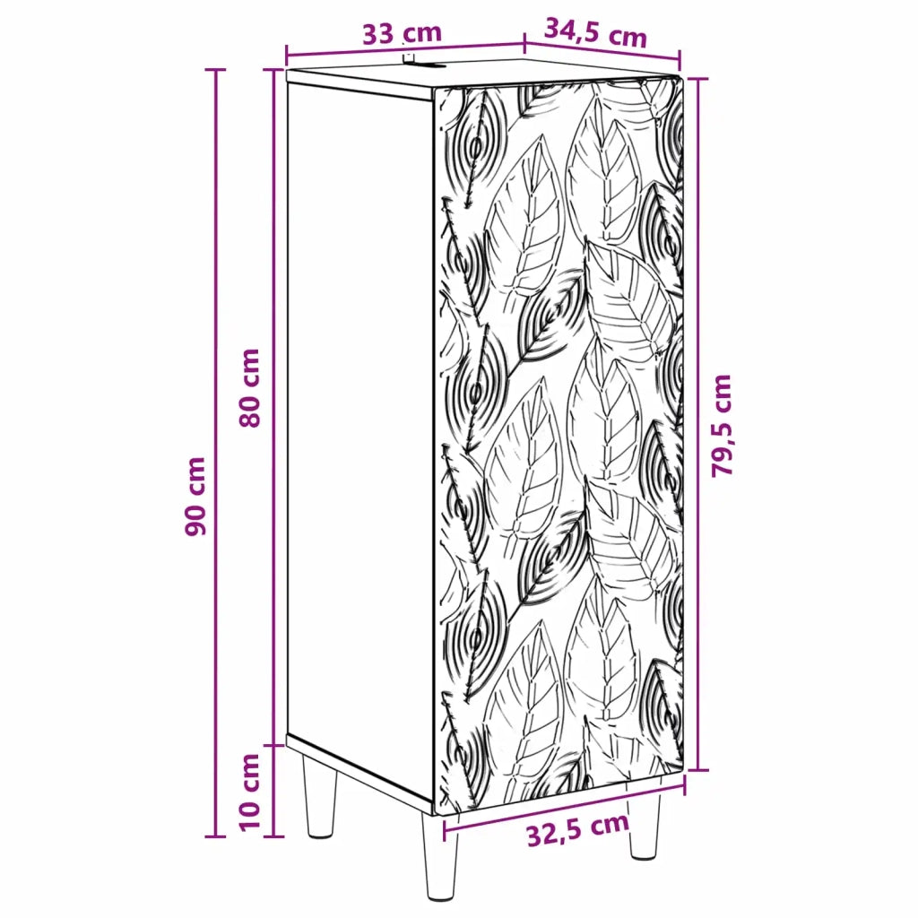 Credenza Sonoma grigio 33 x 34,5 x 90 cm Legno ingegnerizzato 895061