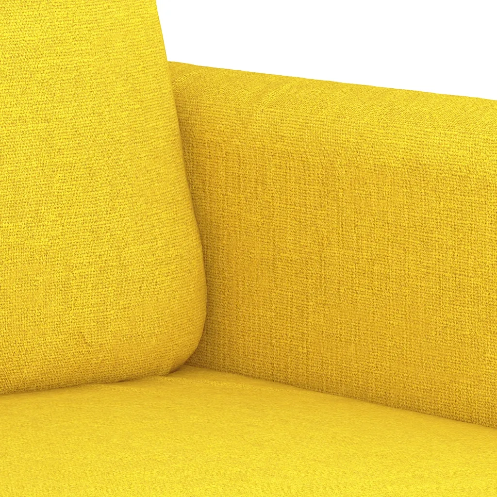 Set di Divani 4 pz con Cuscini Giallo Chiaro in Tessuto 3202083