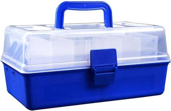 Visgerei Opbergdoos con 2 Dienbladen per Accessori da Pesca - Cassetto Multifunzione per il Deposito di Esche e Lancio