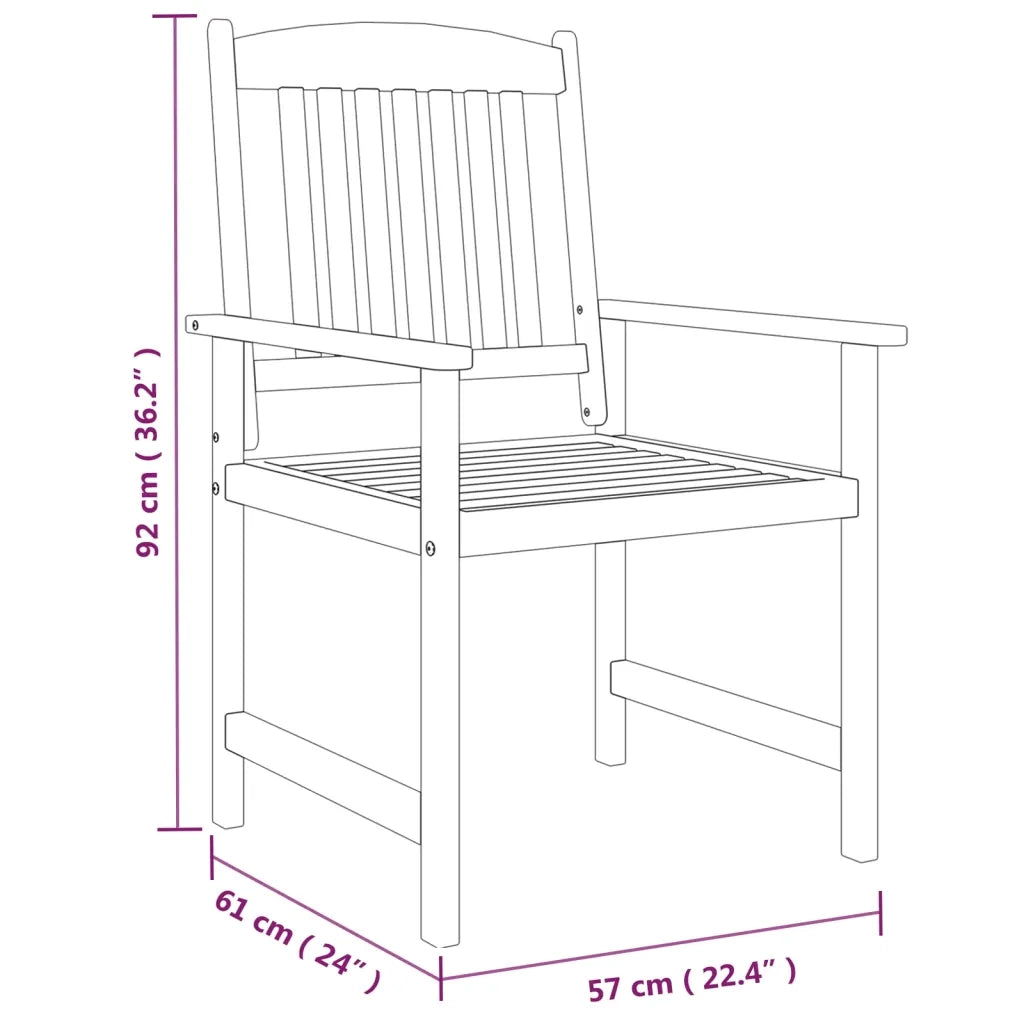 Set da Pranzo da Giardino 9 pz Legno Massello di Acacia Grigio 3098683
