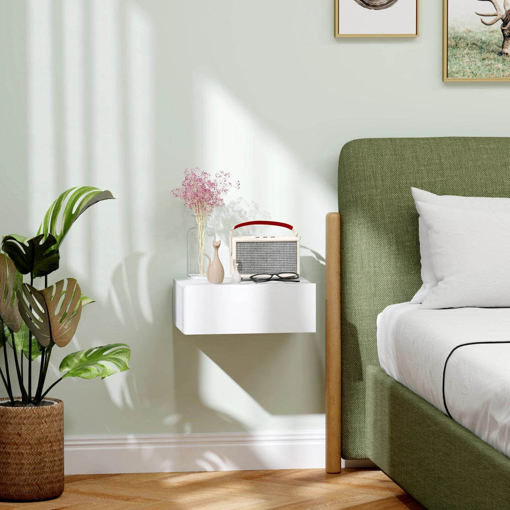 Comodino con Cassetto ¨C Minimal ¨C Legno Bianco 40x30x15