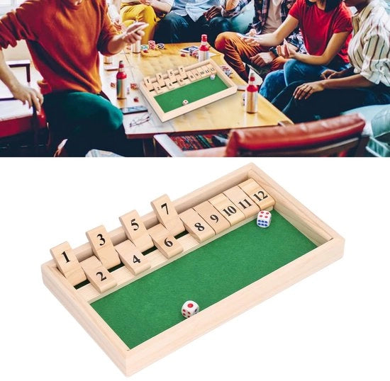 Gioco di Dadi a 12 Facce - Tavolo da Gioco con Base Rotante - Gioco in Legno - Sostenibile e Sicuro - Adatto per Famiglie e Amici - Divertente Attività