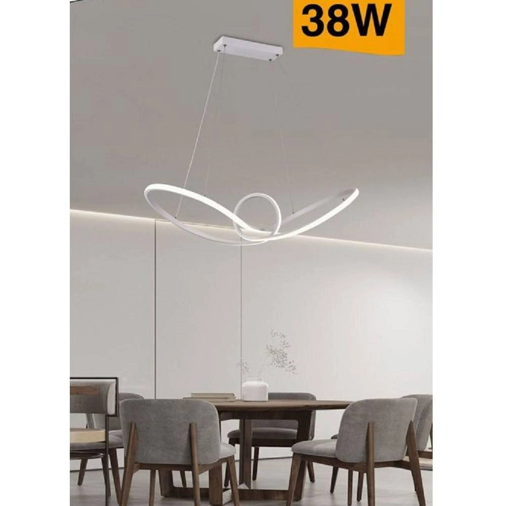 Trade Shop - Lampadario Led Moderno Intrecciato Sospensione 38 W Luce 6500k 3000k 4000k A07-b -