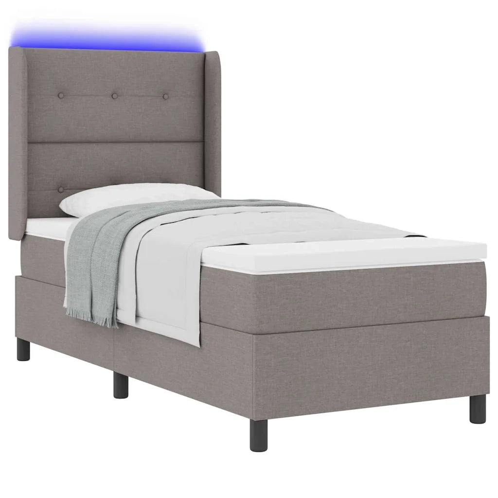 Letto a Sorgente LED con materasso Talpa 90 x 190 cm Tessuto
