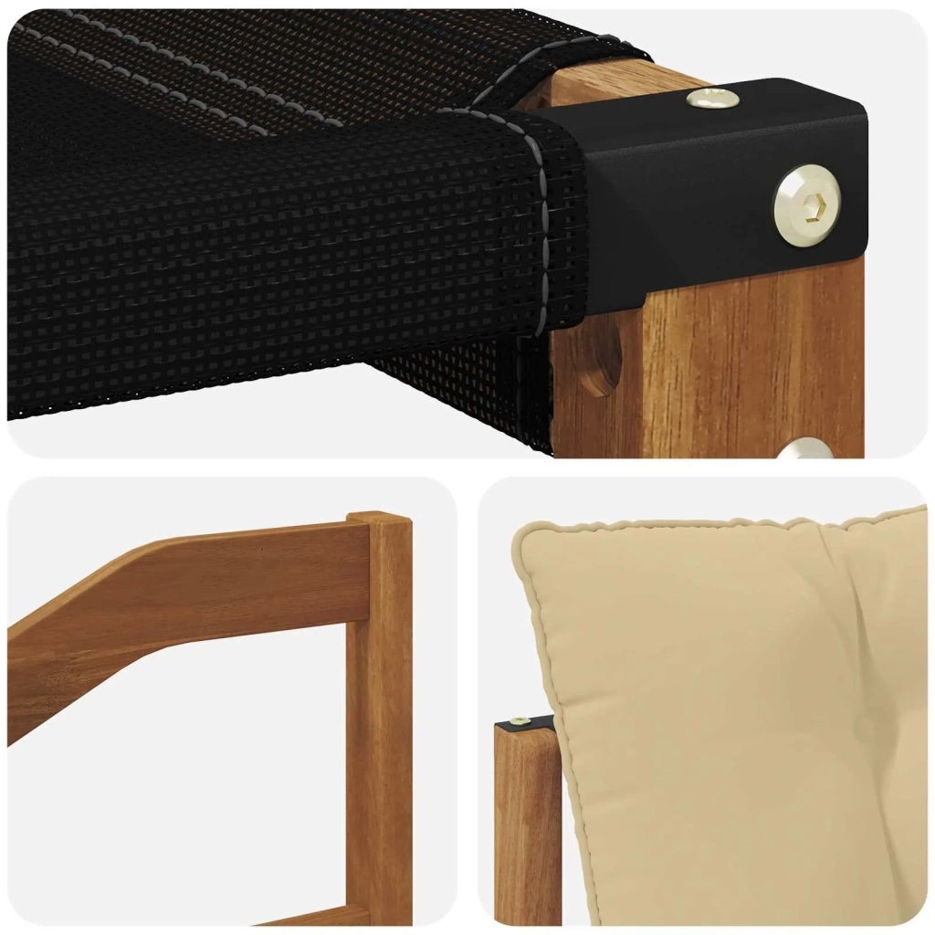 Set di divani da esterno con cuscino 3 pcs Naturale e Beige 3369156