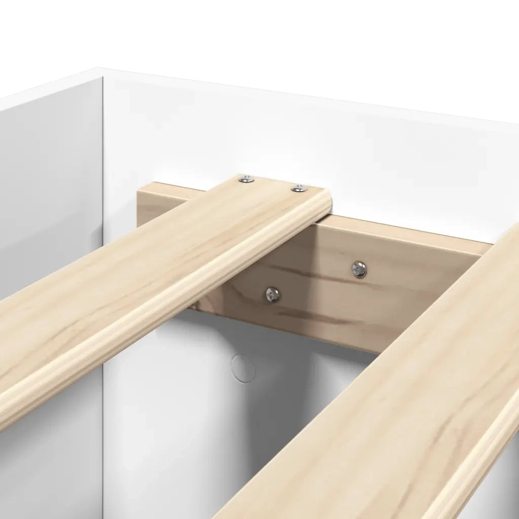 Giroletto senza Materasso-Struttura Letto Bianco 180x200 cm Legno Multistrato 702308