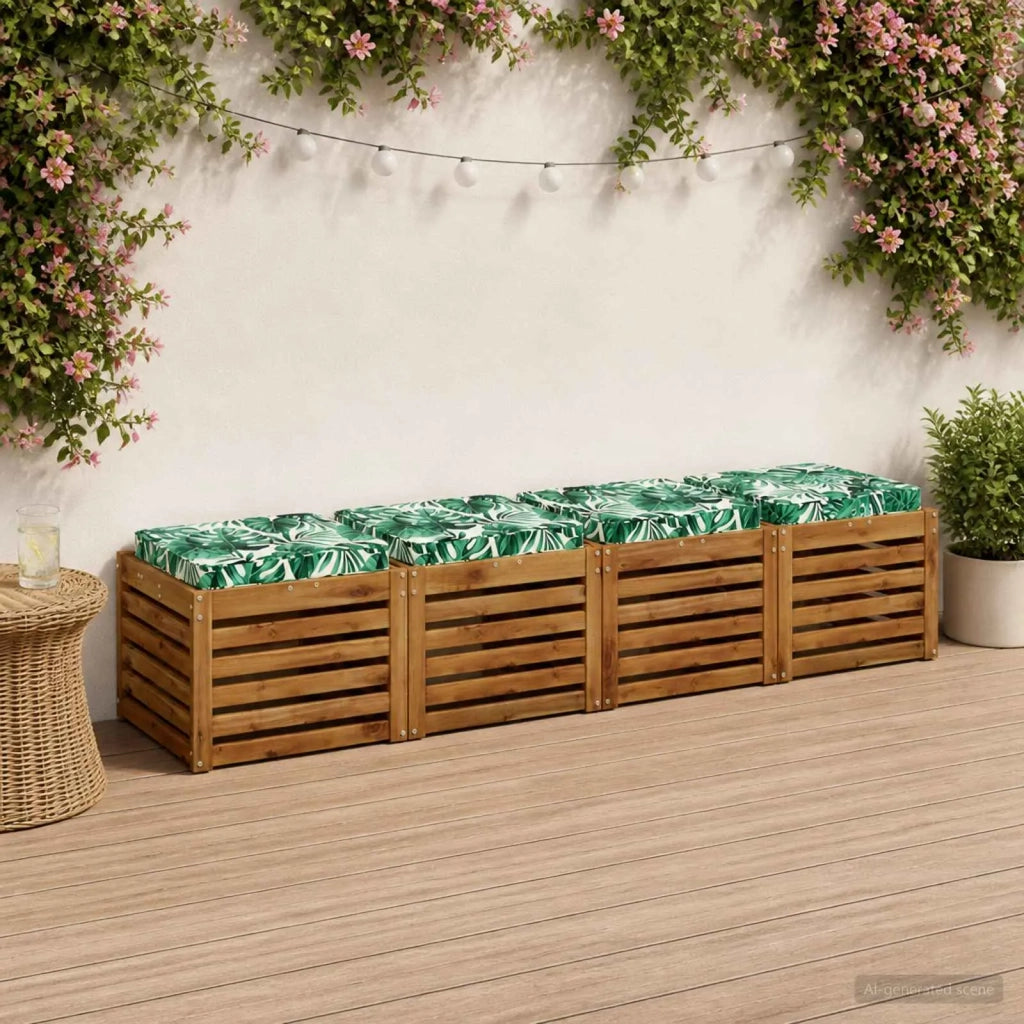 Cuscini per Sedia in 4 Pezzi VUGHT 4 pcs 100% Poliestere 946290