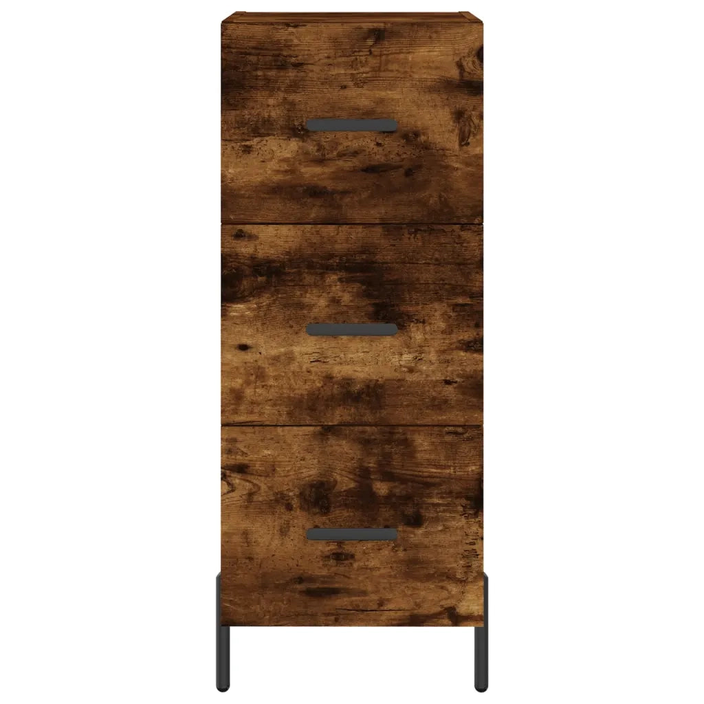 Credenza-Buffet-Armadio da cucina Rovere Fumo 34,5x34x180 cm in Legno Multistrato 921559