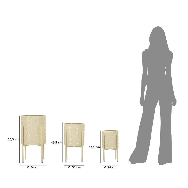 Porta Vasi Betsy Tris cm ø 36x56,5-30x48,5-24x37,5