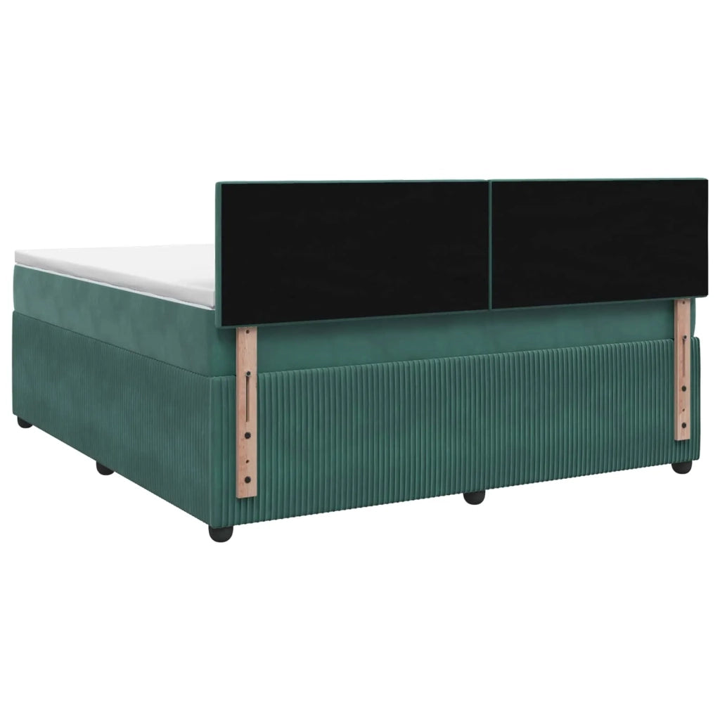 Letto box spring con materasso Verde Scuro 180 x 200 cm Velluto 3451724