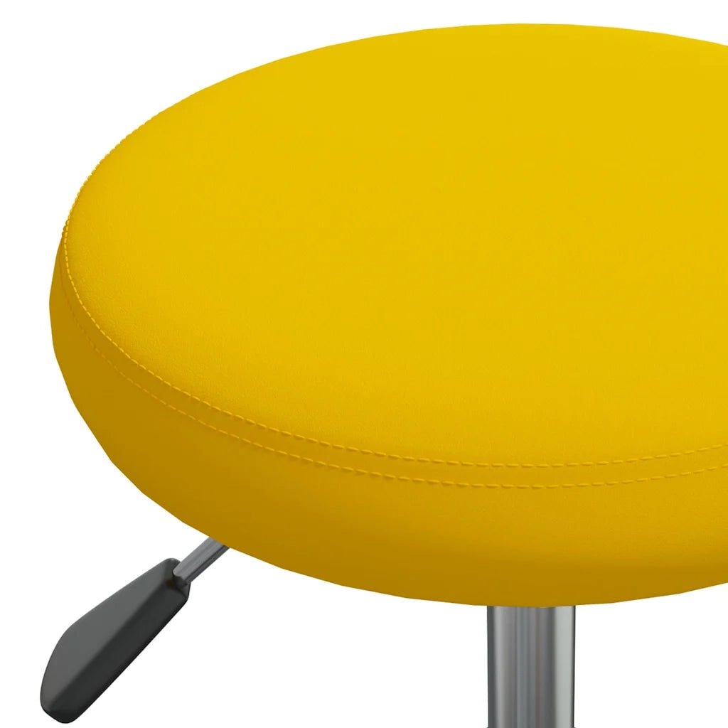 Sgabello da Massaggio in Velluto Giallo Senape 3085745