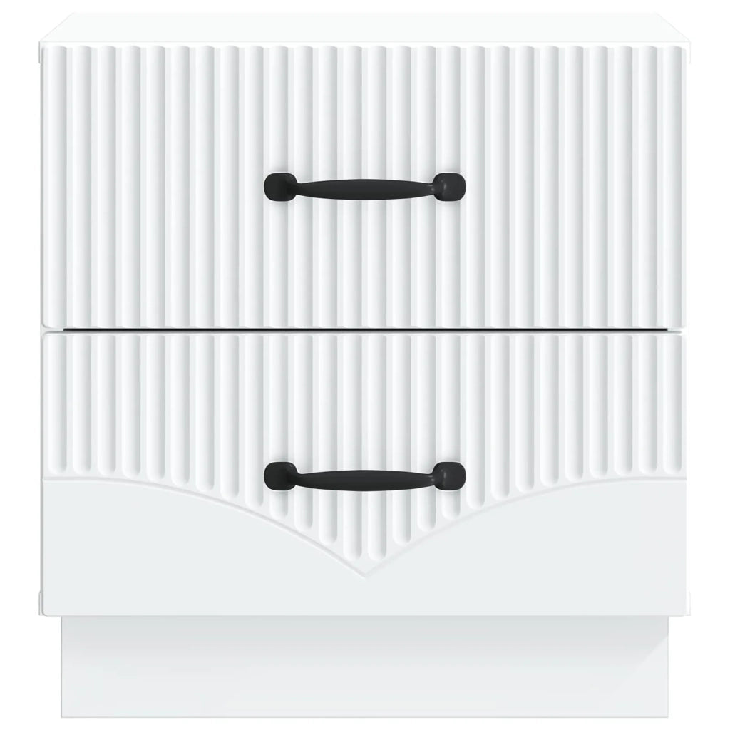 Set di 2 Comodini | Armadio da Notte | Mobiletto da notte con cassetto Bianco 43 x 34,5 x 44,5 cm