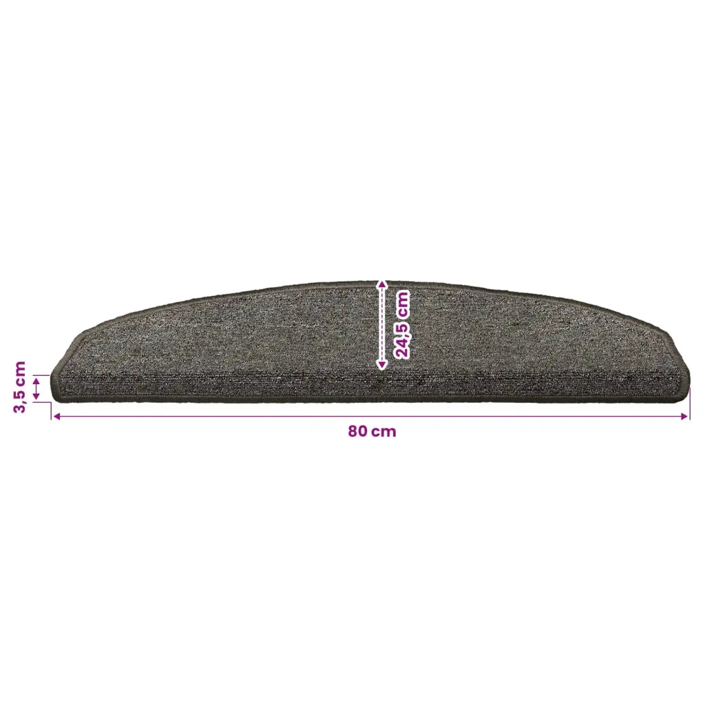 Tappetini per scale autoadesivi 15 pz | Gradini per Scale Grigio Scuro