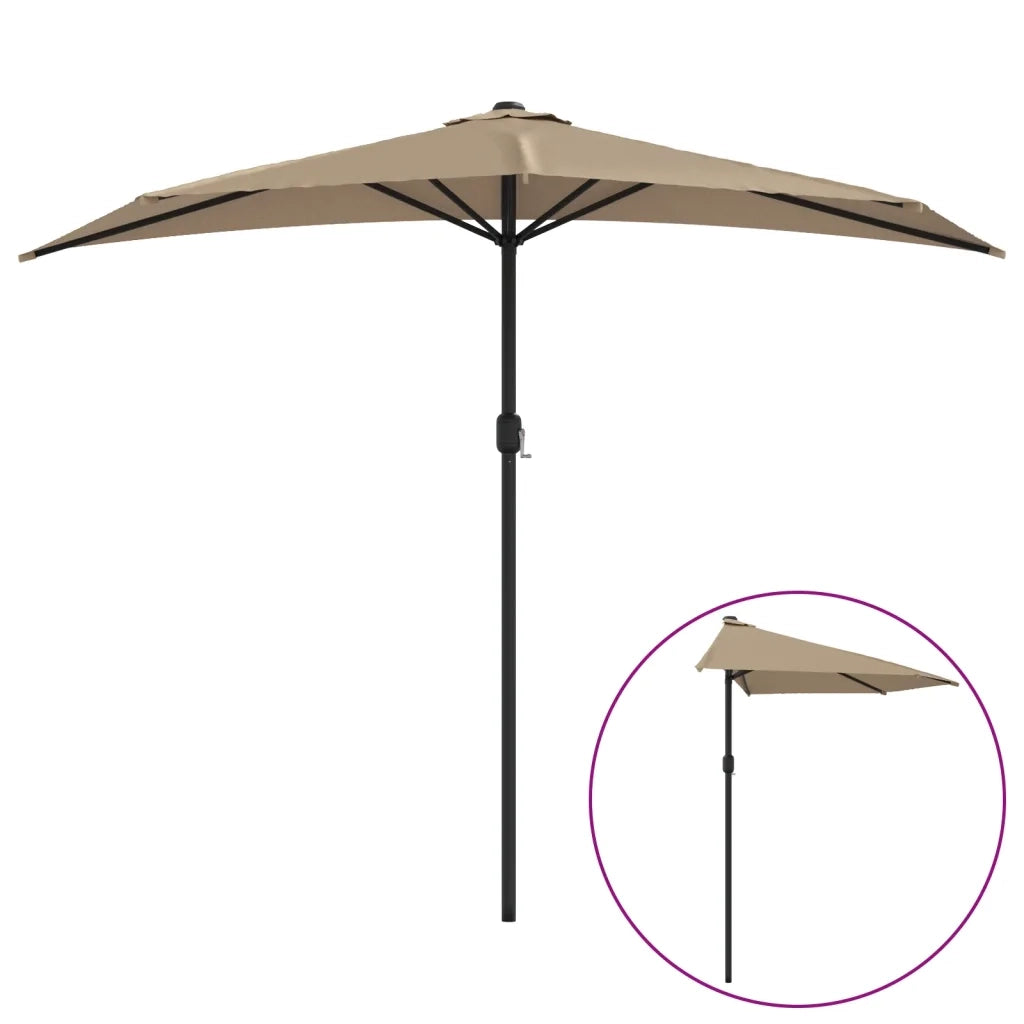 Ombrello | Parasolne da Balcone Palo in Alluminio Talpa 270x144 cm a Met¨¤
