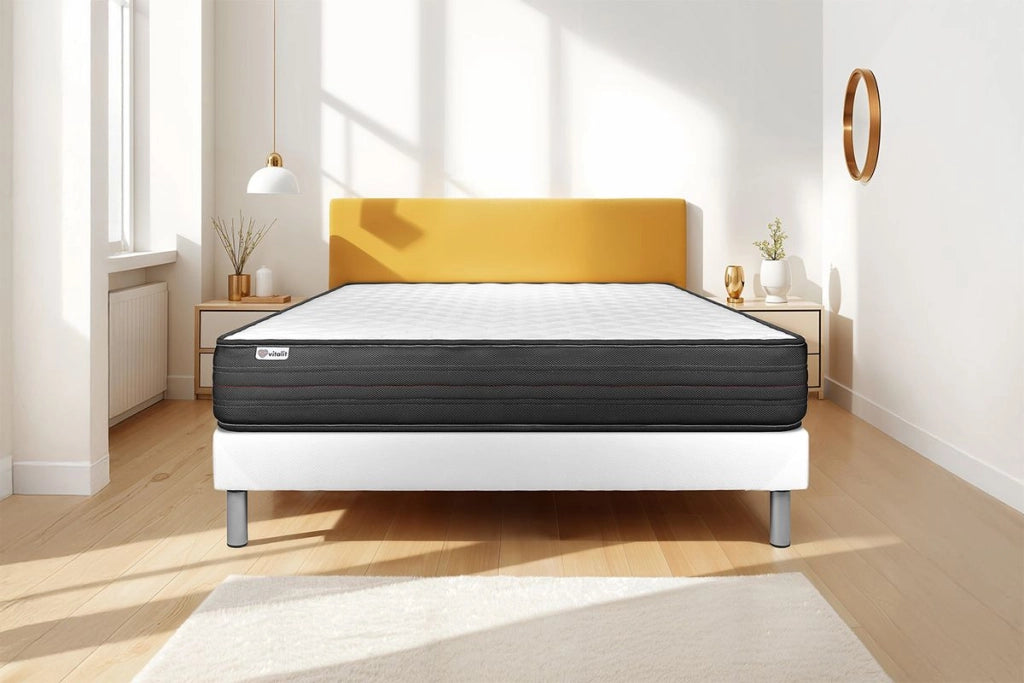 Letto con materasso VITALPOWER 160 x 220 cm Rete kit Bianco