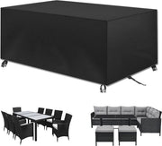 Ombrellone per giardino acqua resistente - 420D materiale - Ombrellone da tavolo e sedie per terrazzo - 200 x 150 x 50 cm - Nero