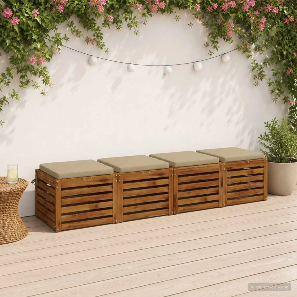 Cuscini per Sedia in 4 Pezzi SOEST 4 pz 100% Poliestere 944354