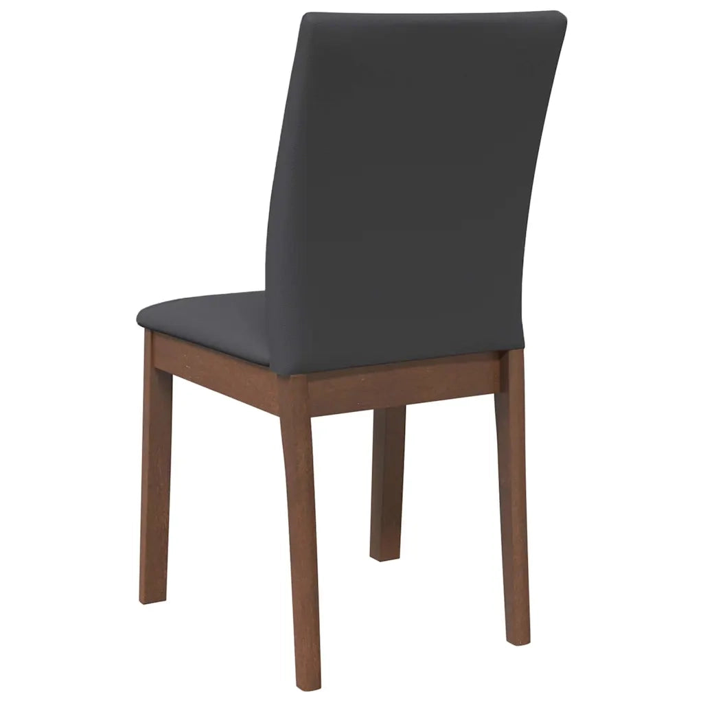 Sedie da Pranzo con Cuscini 2 pz | Sedie da cucina Marrone Legno Massello di Hevea