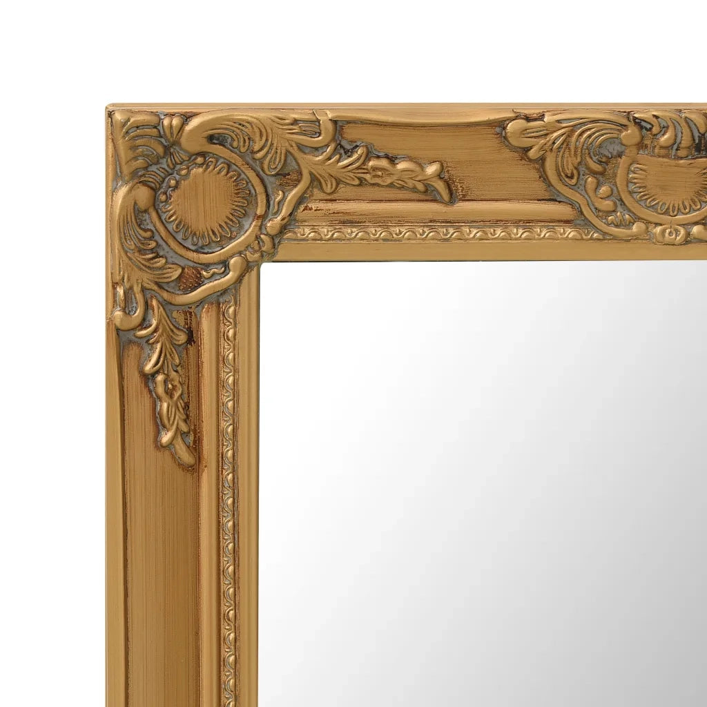 Specchio da Parete Stile Barocco 60x40 cm Oro 320329
