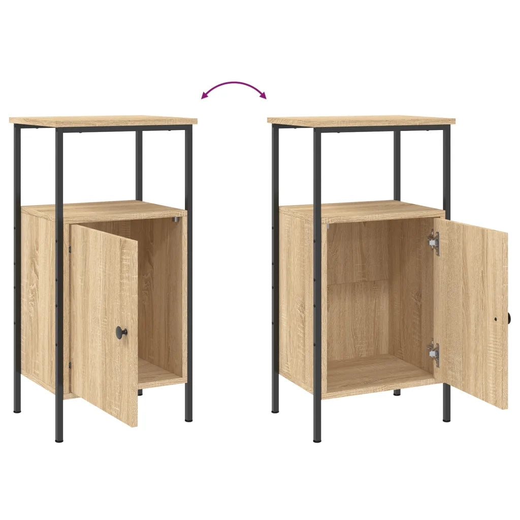 Comodino-Tavolino da notte Rovere Sonoma 41x31x80 cm in Legno Multistrato
