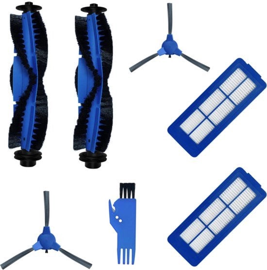 Set di accessori per aspirapolvere robot - compatibile con Eufy 11S/15C/30C max/G30 (2 setole principali, 2 setole laterali, 2 filtri, 1 setola per pulizia)