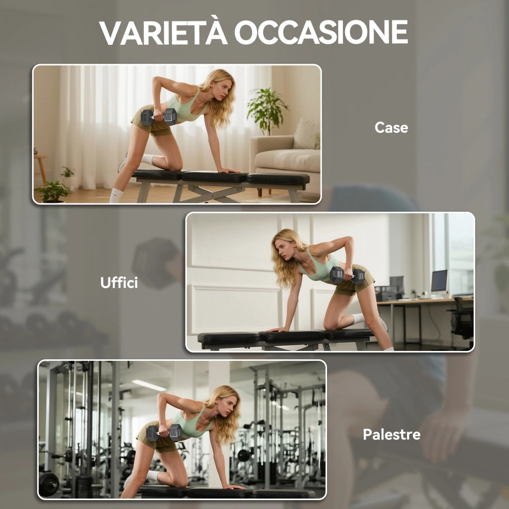 Set manubri 2x12,5 kg esagonale ¨C Minimal ¨C nero