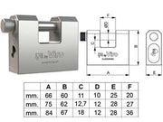 LUCCHETTO MONOBLOCCO FAI BY VIRO- - mm.66 (art.4042) - 1 pezzi VIRO